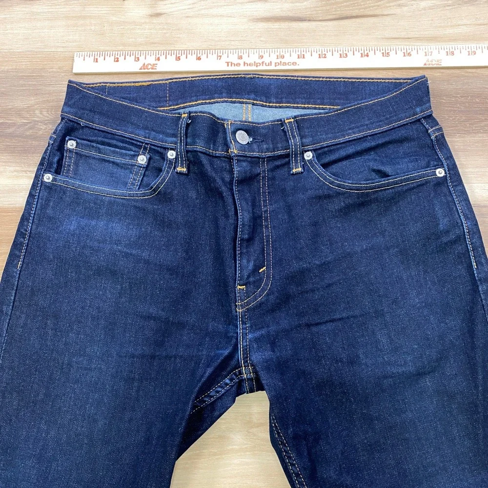 Levi's 511 Slim Men 33x30 Minimalist Cotton Blend Stretch Jeans Dark Indigo Blue